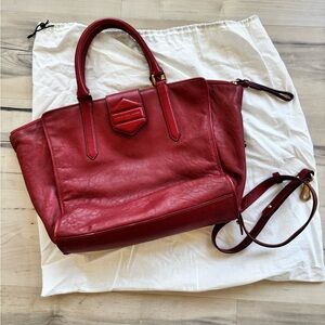 Red Marc by Marc Jacobs leather handbag with detachable strap